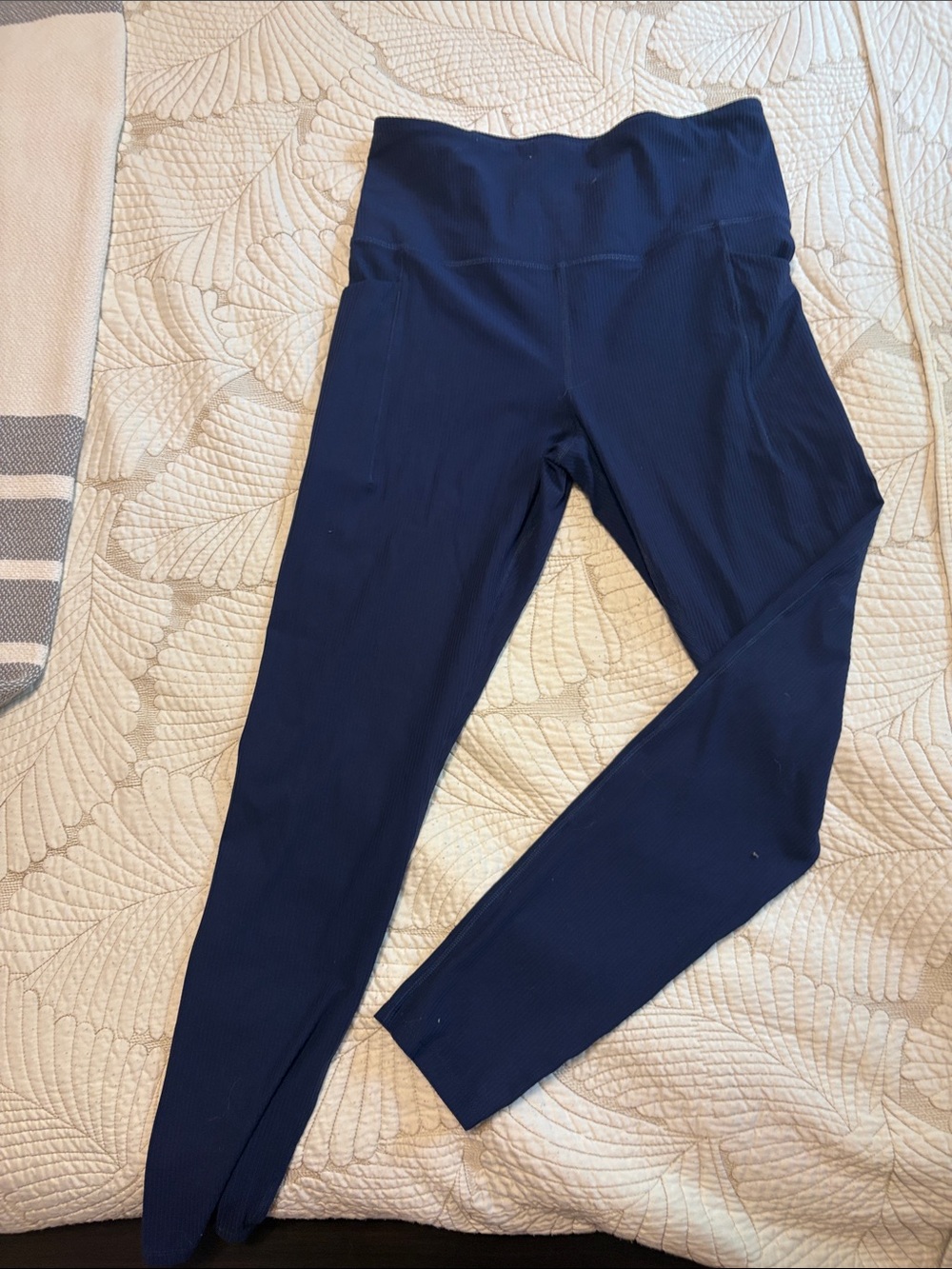 Tuff Athletics Navy High-Waist Leggings